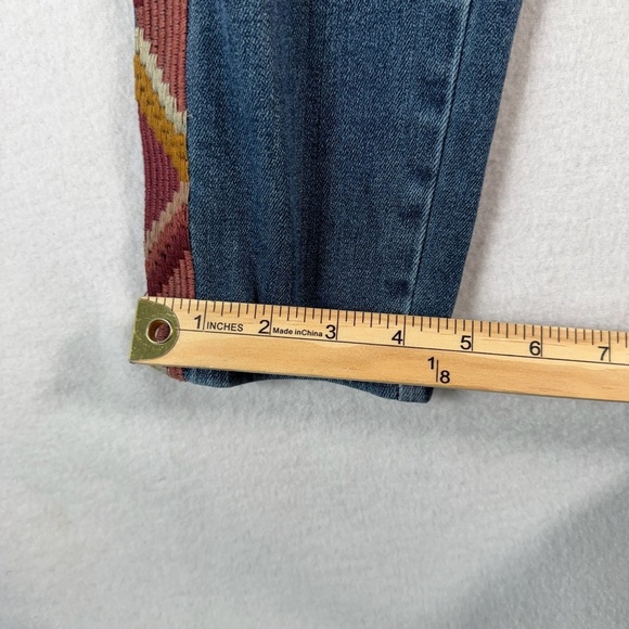 Driftwood Jeans Womens 27 Blue Jackie Skinny High Rise Medium Wash Embroidered - Picture 10 of 12